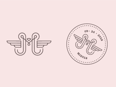 Wedding Logo badge illustration logo vector