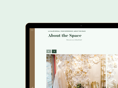 La Vallee Bridal Website branding design fashion ui ux web design