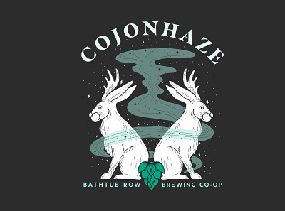 COJONHAZE IPA | Concept Illustration adobe illustrator beer branding brewery digital art illustration illustrator jackalope logo t shirt vector