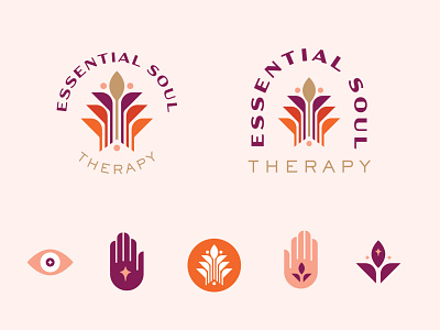 Rebrand | Essential Soul Therapy brand brand identity branding color hands icon leaf leaves logo massage rebrand redesign reiki tree tree of life