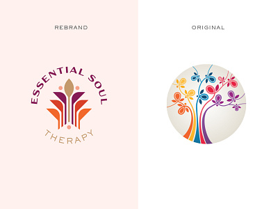 Rebrand | Before & After geometric icon logo massage rebrand rebranding redesign redesigned reiki tree of life