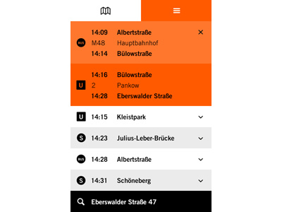 Puristic Mobile OS - Timetable App