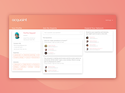 Acquaint Web App