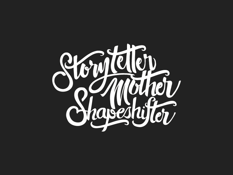 Storyteller / Mother / Shapeshifter branding design handdrawn icons identity illustration lettering logo script type typography