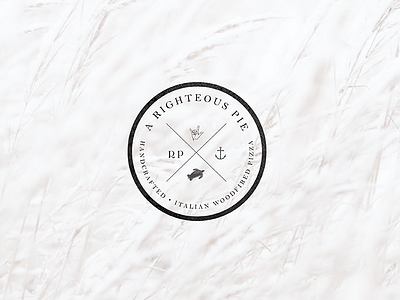 A Righteous Pie - Logo Concept artisan branding food identity logo pizza restaurant type typography wip
