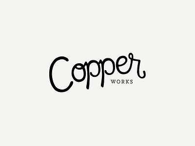 Copper Works Goods Co. Logo branding custom drawn hand letter hand lettered hand lettering handdrawn lettering lifestyle logo logotype type type design typography wordmark