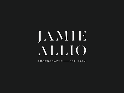 Brand Identity: Jamie Allio arizona brand design branding design identity logo logotype minimal branding modern phoenix photographer photographer logo photographersondribble type typography wordmark