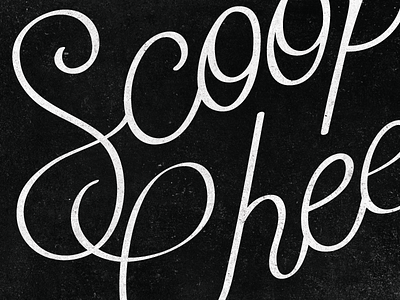 Scoop Shop Custom Type branding hand lettering handdrawn ice cream identity lettering letters script type typography vintage