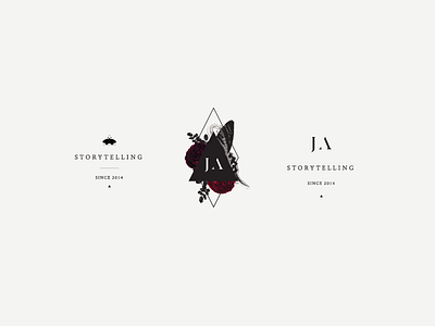 Brand Identity Submarks: Jamie Allio brand brand design brand identity branding dark design floral identity illustration logo monogram photographer photographer logo type typography