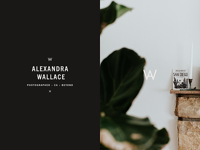 Stacked Wordmark – Alexandra Wallace brand identity branding california editorial fashion identity logo logo design minimal modern monogram photographer logo photography type typography weddings