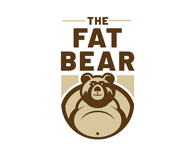The Fat Bear bar bear cartoon design fat fun funny illustration logo restaurant sport sports