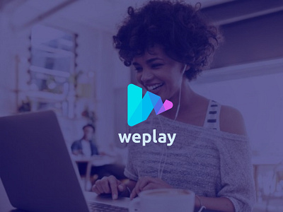 weplay colorful designer graphic logos modern online play stream streaming video