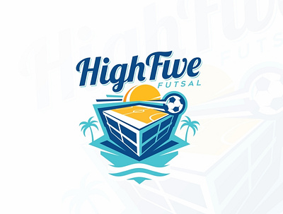 High Five Futsal arena beach design designer football futsal graphic logo soccer sport sunshine team