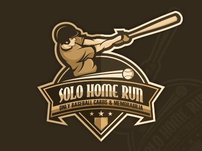 Solo home run baseball cads home run logo memorabilia softball sports