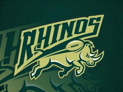 Rhinos design football logo rhinos sport team