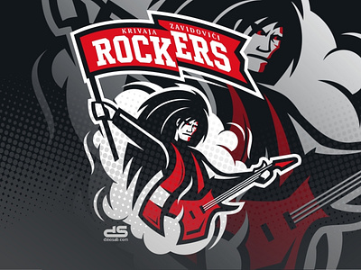 Rockers design fans illustration logo mascot rock and roll rockers sport supporters team