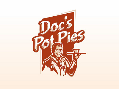Doc's Pot Pies chicken doc doctor illustration pie pot restaurant