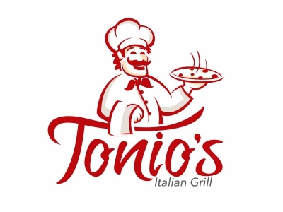 Tonio's Italian Grill grill illustration italian logo restaurant tonios
