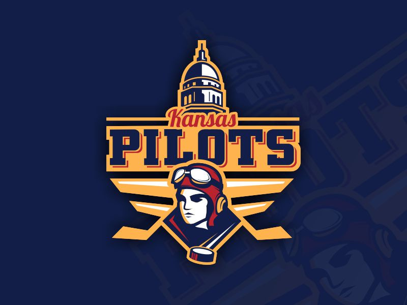 Kansas Pilots soccer baseball football basketball bombers esports team sport hockey logo pilots kansas