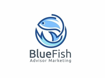 Blue Fish Logo advisor blue design fish fishing logo marketing sea