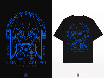 Time Has Us band band merch blue fit for a king grim reaper line line art merch merch design merchandise metal metalcore monoline reaper skull time vector