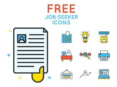 Free Job Seeker Icons filled line icon job job seeker seeker