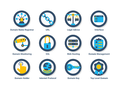 Domain Management domain domain management flat hosting icon interface legal management monitoring ssl url web