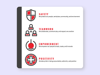 Core Value Branding Icon branding empowerment filled line icon plus positive positivity power safety shield team teamwork