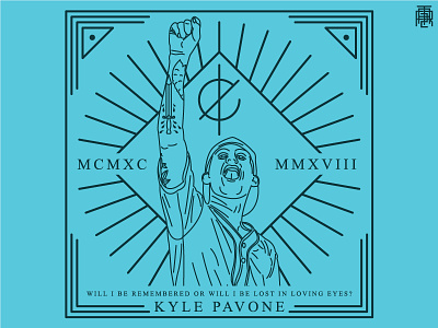 Kyle Pavone Monoline badge band blue kyle pavone line lineart metal metalcore monoline outline thin we came as romans