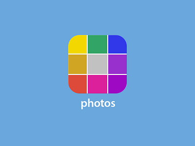 iOS 7 Photos App Icon apple colors design grid icon ios7 jony ive photos simple