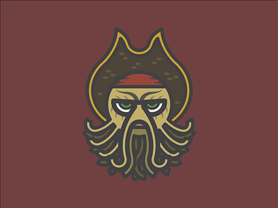 Davy Jones davy jones icon illustration logo octopus personal pirate squid