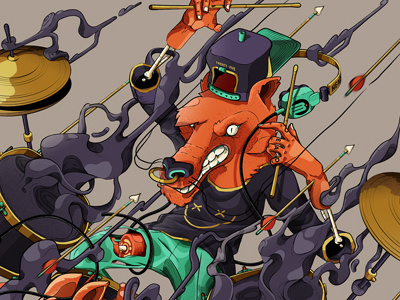 FOX character design illustration