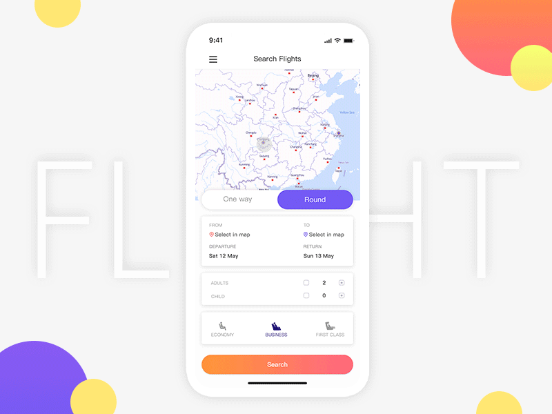ticket booking process app clean dynamic effect flightbooking mobile seat select date tikect travel ui ux
