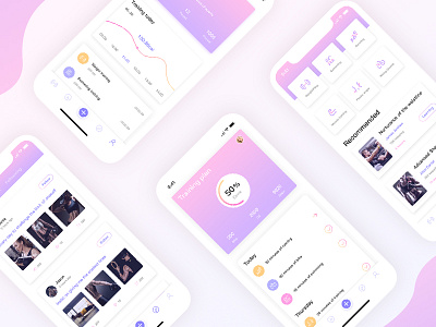 Fitness App app clean color fitness interface ios iphonex plan ue ui