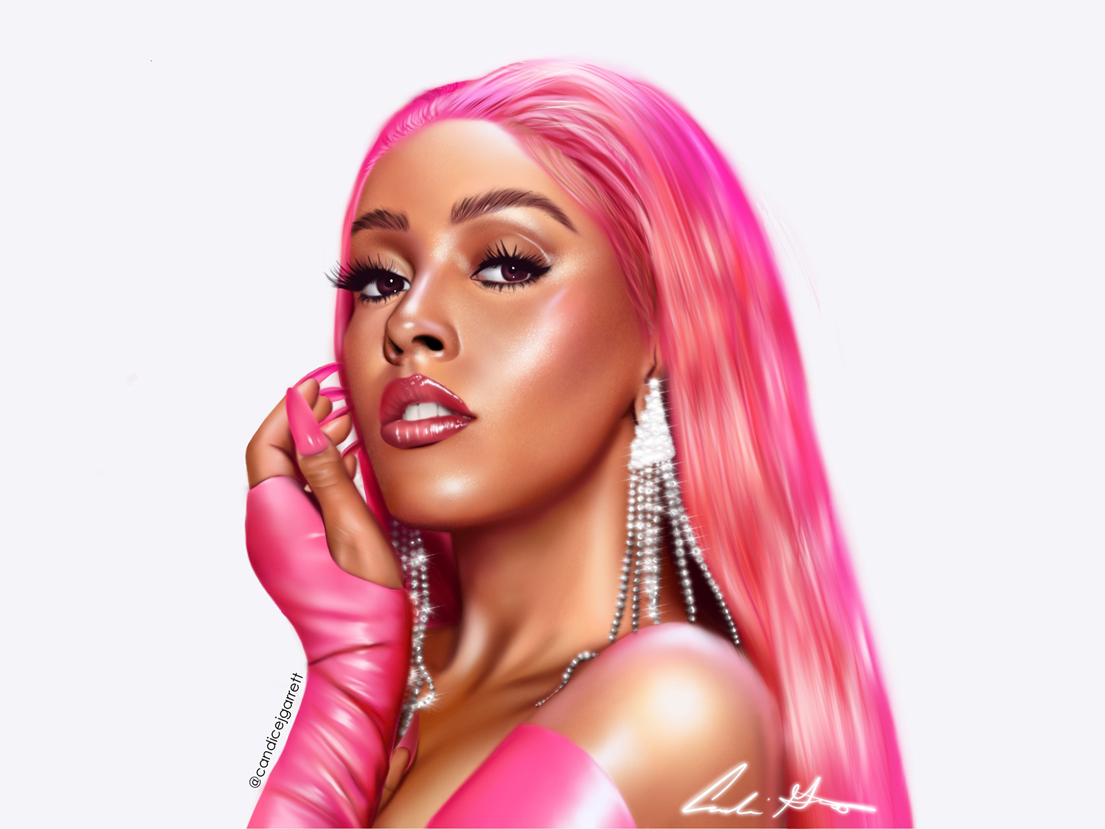 Download Doja Cat Digital Painting by Candice J. on Dribbble