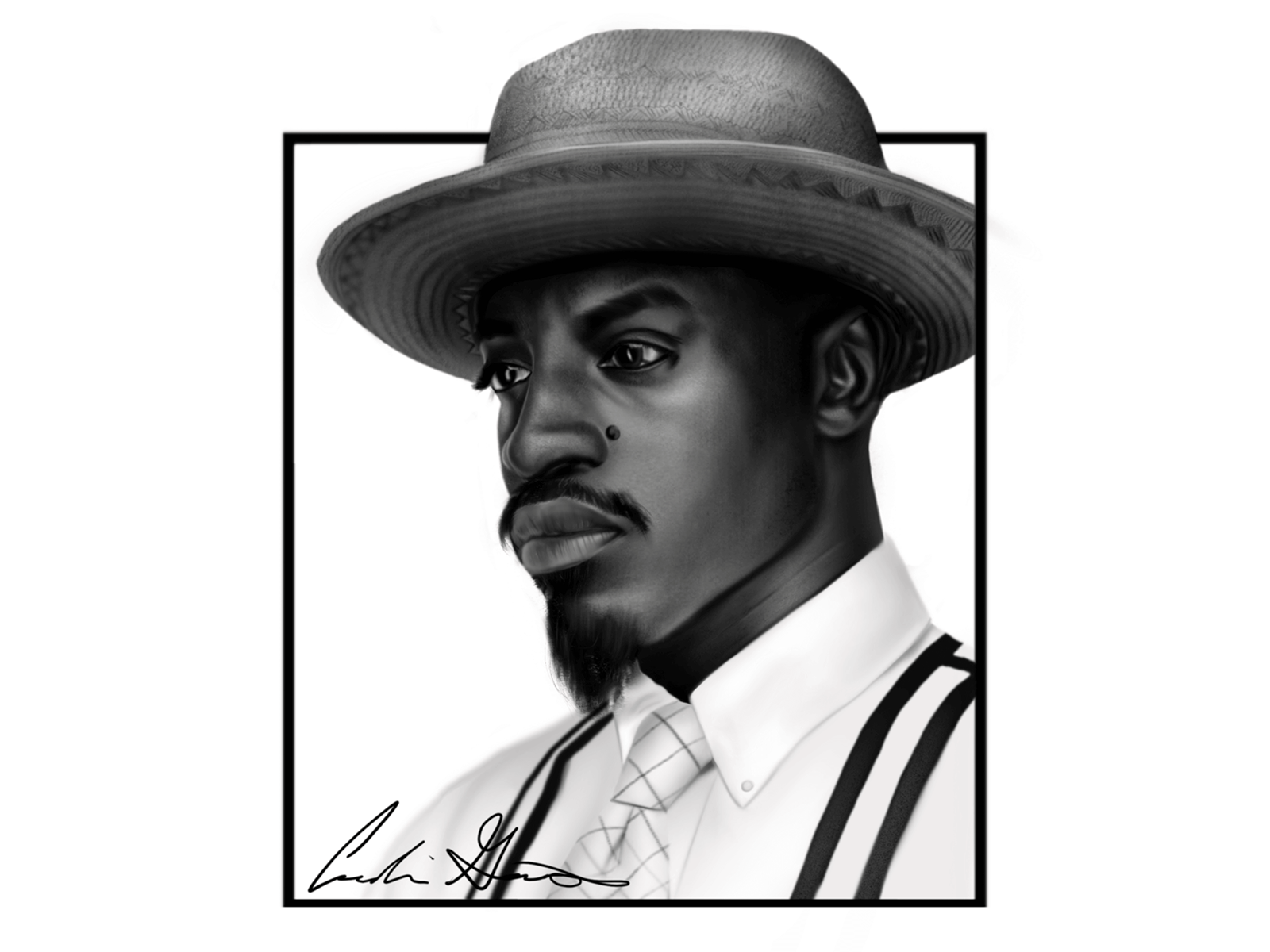 Andre 3000 Digital Painting by Candice J. on Dribbble