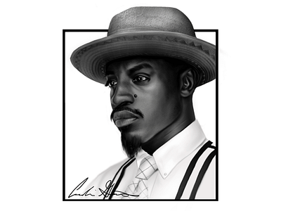 Andre 3000 Digital Painting apple art doodle drawing graphic hand drawn illustration illustrator painting procreate sketch