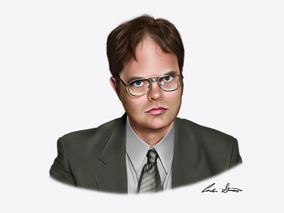 Dwight Schrute Digital Painting digital art digital painting drawing illustration ipad pro procreate sketch the office