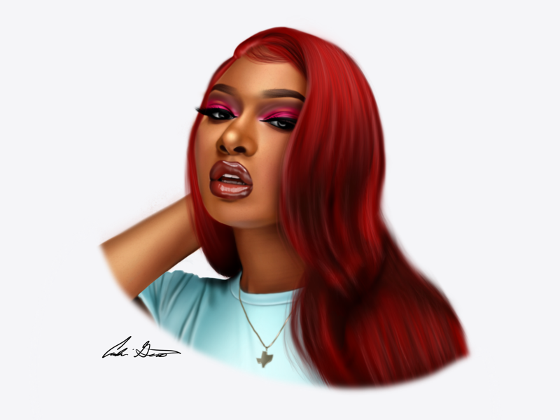 Megan Thee Stallion Digital Painting by Candice J. on Dribbble