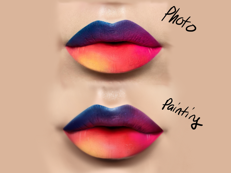 Quick Lip Study - Digital Painting art sketch drawing lips drawing digital painting digital art
