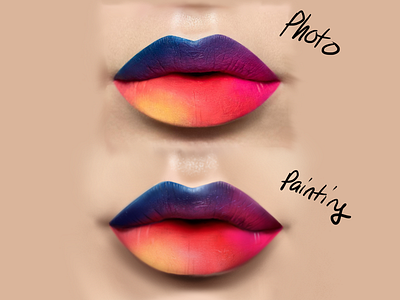Quick Lip Study - Digital Painting art digital art digital painting drawing lips drawing sketch