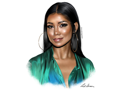 Jhene Aiko Digital Painting By Candice J On Dribbble