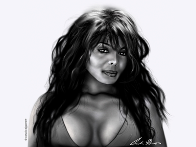 Janet Jackson Digital Painting art digital art digital painting digital portrait drawing illustration illustrator painting portrait procreate