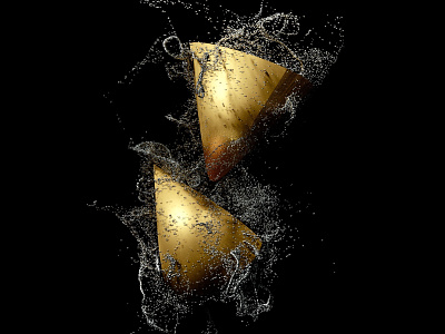 It's Alive - Part 2 3d abstract blender blender3d branding design floating gold render rendering silver