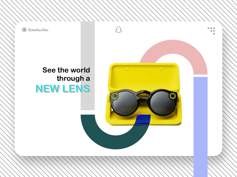 Spectacle snap color simple web design ui snapchat