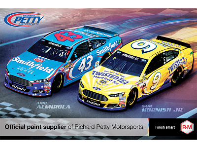 Richard Petty and R-M Promotional Poster nascar poster racing richard petty