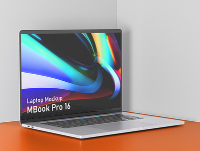 Laptop MacBook Pro 16 — Mockup app apple application computer device display laptop macbook mock up mockup mockups modern presentation pro realistic scene screen showcase ui ux