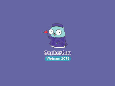 Gopher 2019 golang gopher gophercon illustration logo