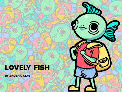 lovely fish dool 品牌 插图 设计
