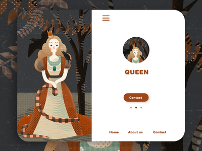 The queen of fantasy branding design halloween illustration queen